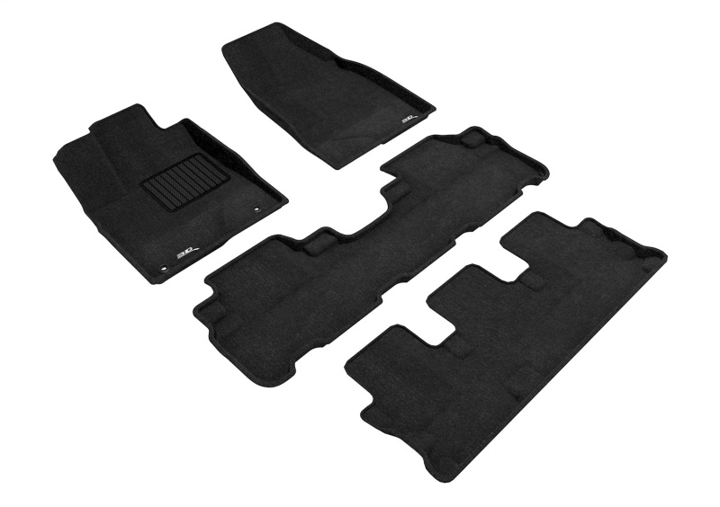 Toyota Highlander Floor Mats - Front Rear and Third Row - 3D MAXpider - Elegant - Black - `14-`19 Toyota Highlander Floor Mats - Front Rear and Third Row - 3D MAXpider - Elegant - Black - `14-`19